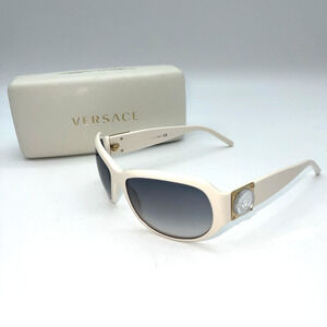 Versace Sunglasses White Gold Logo Gradient Lenses MOD 4092 Case Y2K VINTAGE